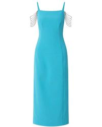 Pinko - Kleedjes ,Blauw ,Abito Con Laccini - Lyst