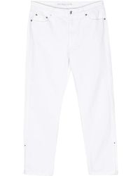 Michael Kors - Jeans ,Wit ,Katoen Witte Straight Jeans Met Zijsplit - Lyst