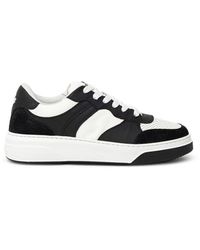 DSquared² - Schwarzer & Weißer Ledersneaker - Lyst