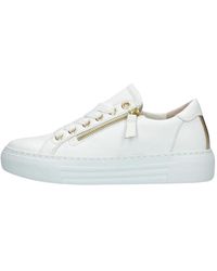 Gabor - Schoenen ,Wit ,Leer Witte Low-Top Sneakers Comfort Collectie - Lyst