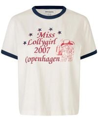 Lolly's Laundry - Tops ,Wit ,Katoen Witte Katoenen Tee Top Stijl - Lyst