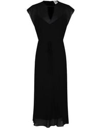 Calvin Klein - Halb transparentes Midi -Kleid - Lyst