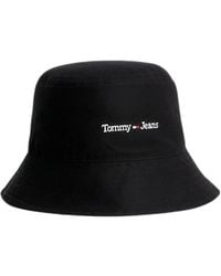 Tommy Hilfiger - Accessoires ,Zwart ,Katoen Bucket Hat Sport Cotton - Lyst