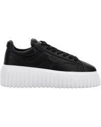 Hogan - Zapatillas h-stripes negras - Lyst