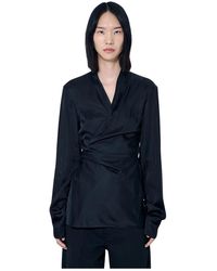 Rick Owens - Laura Satin Wrap Top - Lyst