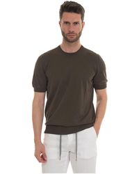 Gran Sasso - Kurzarm rundhals pullover aus baumwolle,t-shirt - Lyst