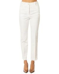 Antonelli - Broeken ,Wit ,Katoen Tiramisu Katoenmix Broek - Lyst