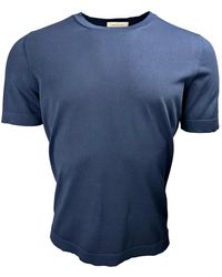 Gran Sasso - , cotton vintage, t-shirt rundhals, navy - Lyst