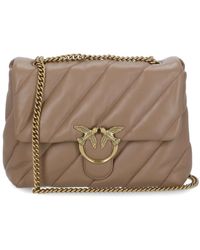 Pinko - Gepolsterte nappaleder love birds tasche - Lyst