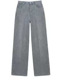 Dondup - Broeken ,Grijs ,Wijde Broek - Lyst