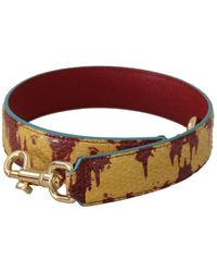 Dolce & Gabbana - Yellow Red Leather Gold Tone Shoulder Strap - Lyst