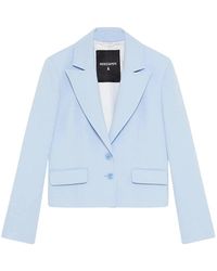 Patrizia Pepe - Jassen ,Blauw ,Essential 2-Button Jacket - Lyst