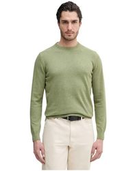 Barbour - Pima Cotton Trui Met Ronde Hals - Lyst