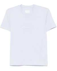 Givenchy - Blaues baby logo besticktes slim t-shirt - Lyst