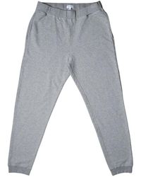 Sunspel - Broeken ,Grijs ,Katoen Loopback Track Pant - Lyst