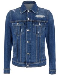 Dolce & Gabbana - Stretch Denim Jas - Lyst