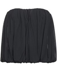 Isabel Marant - Overhemden ,Zwart ,Zwarte Top Met Sweetheart Halslijn En Zijdelingse Drukknoopjes - Lyst