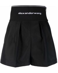 Alexander Wang - Schwarze shorts mit icon logo - Lyst