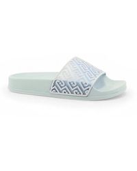 Liu Jo - Schoenen ,Blauw ,Sandalen Met All-Over Logo - Lyst