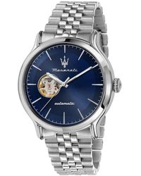 Maserati - Epoca orologio automatico uomo (argento/blu) - Lyst
