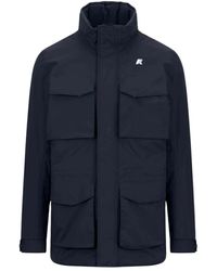 K-Way - Blaue mäntel für männer ottoman stil - Lyst