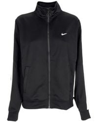 Nike - W Sportswear Veste De Survetement Pour Femme Veste Swoosh En Maille Poly Noir/Blanc - Lyst