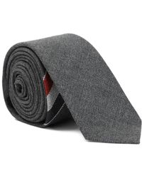 Thom Browne - Cravatta in lana grigio scuro - Lyst