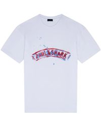 Paul & Shark - Weiße baumwoll-logo-t-shirt regular fit - Lyst