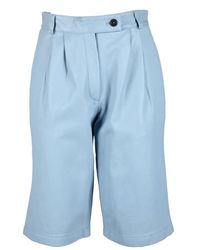 L'Autre Chose - Leder bermuda shorts - Lyst