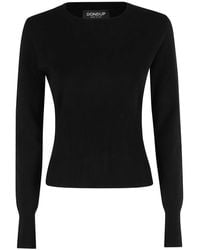 Dondup - Schwarzer Pullover Mit Ausschnitt Und Langarm - Lyst