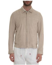 KIRED - Slim Fit Leren Bikerjack - Lyst