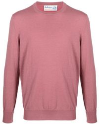 Ballantyne - Maglione rosa in cashmere collo a girocollo - Lyst