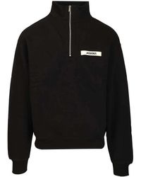 Jacquemus - Gros Grain Zipped Rollneck Sweatshirt - Lyst