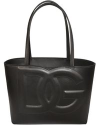 Dolce & Gabbana - Schwarze handtasche mit dg-logo - Lyst