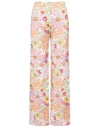 Seductive - Kimberly Flower Wijde Broek - Lyst