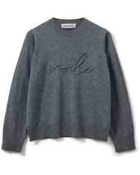 Sofie Schnoor - Grijs Melange Geborduurde Sweater - Lyst