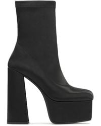Kazar - Schwarze Damen-Stiefeletten Mit Einer Stilvollen Plateausohle Und Einem Breiten Absatz - Lyst