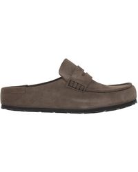 Birkenstock - Schoenen ,Bruin ,Suède Naples Instappers Met Smalle Pasvorm - Lyst