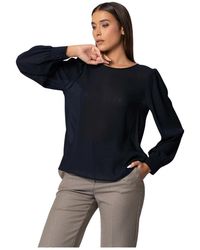 Kocca - Overhemden ,Blauw ,Blouse Met Lange Mouwen En Pofschouders - Lyst