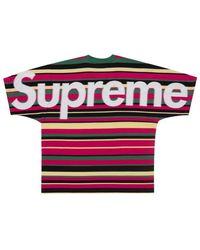 Supreme - Tops ,Veelkleurig ,Intarsia S/S Top (Ss 25) Stripe - Lyst