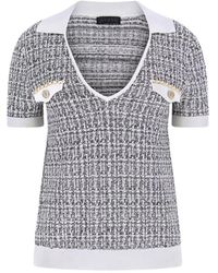 Guess - Truien & Vesten ,Grijs ,Katoen Annabelle V-Neck Trui - Lyst
