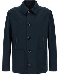 Brioni - Jassen ,Blauw ,Katoen Desert Jacket - Lyst