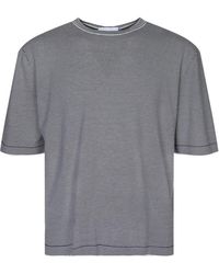 Lardini - Tops ,Zwart ,Katoen Klassiek Wit T-Shirt - Lyst
