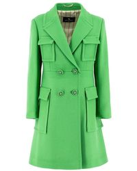 Etro - Fw23 Wool Blend Coat - Lyst