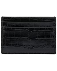 Tom Ford - Accessoires ,Zwart ,Leer Zwarte Krokodillenprint Kaarthouder - Lyst