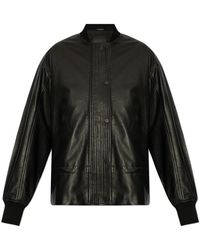 AllSaints - Jassen ,Zwart ,Leer Leren Sofi Bomberjack - Lyst