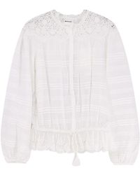 Isabel Marant - Overhemden ,Wit ,Katoen Polly Top - Lyst