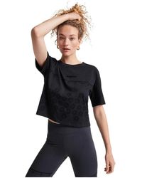 Desigual - Magliette nera in cotone liscio per donne - Lyst
