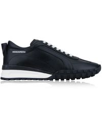 DSquared² - Leder-Schnür-Sneakers Mit Wildleder - Lyst