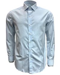 Salvatore Piccolo - Neapolitanisches gestreiftes hemd, hellblau - Lyst